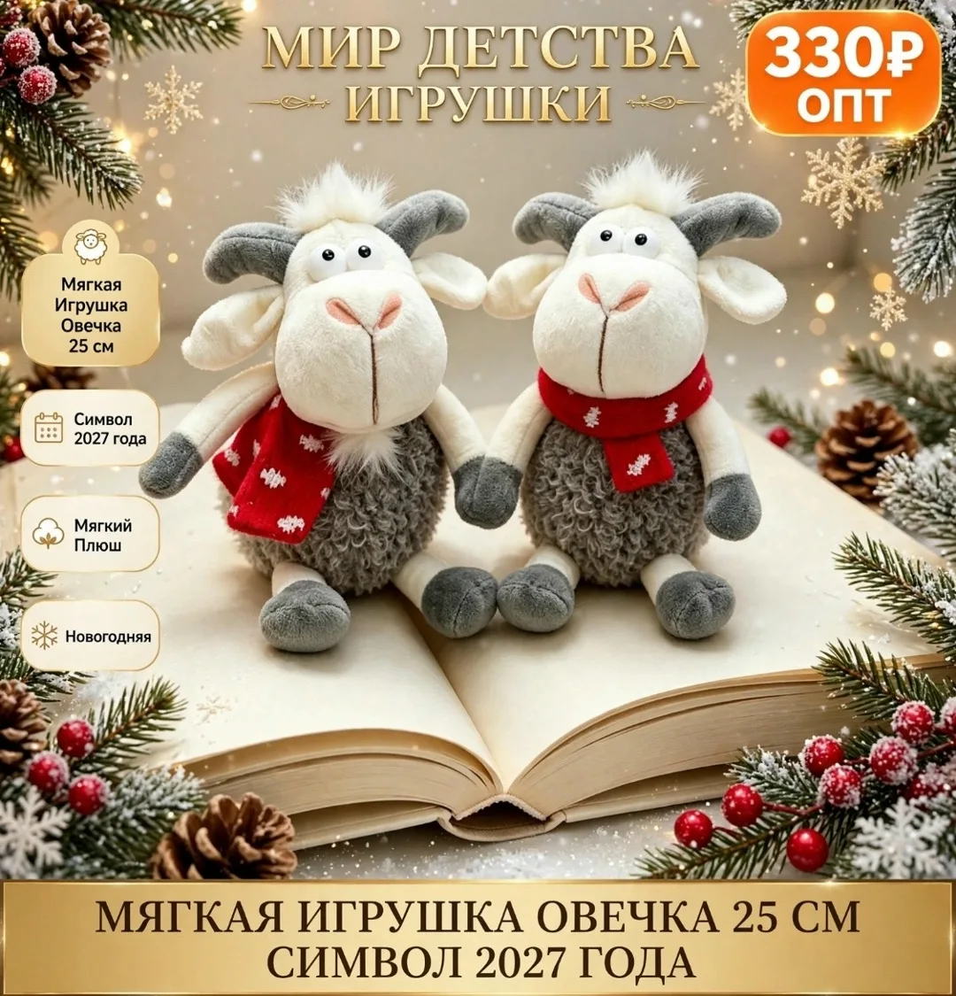 Сымвол Года Мягкая Игрушка Барашка Твоя Маленькая Счастья — фото 2