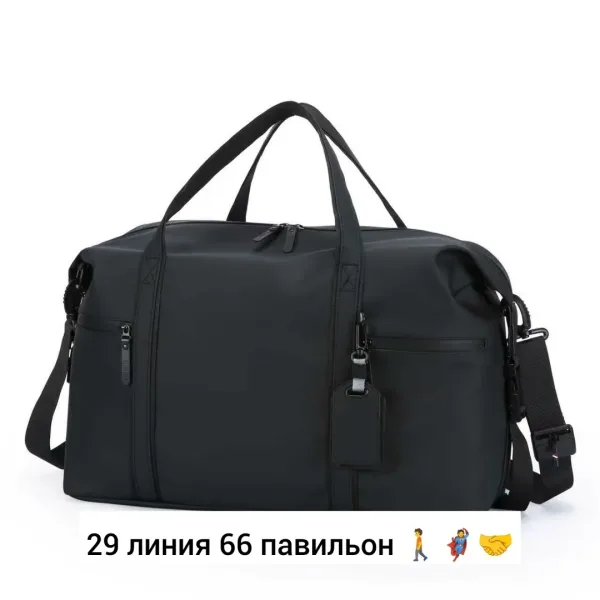 Спортивная сумка из эко-кожи и материала Оксфорд — фото 1