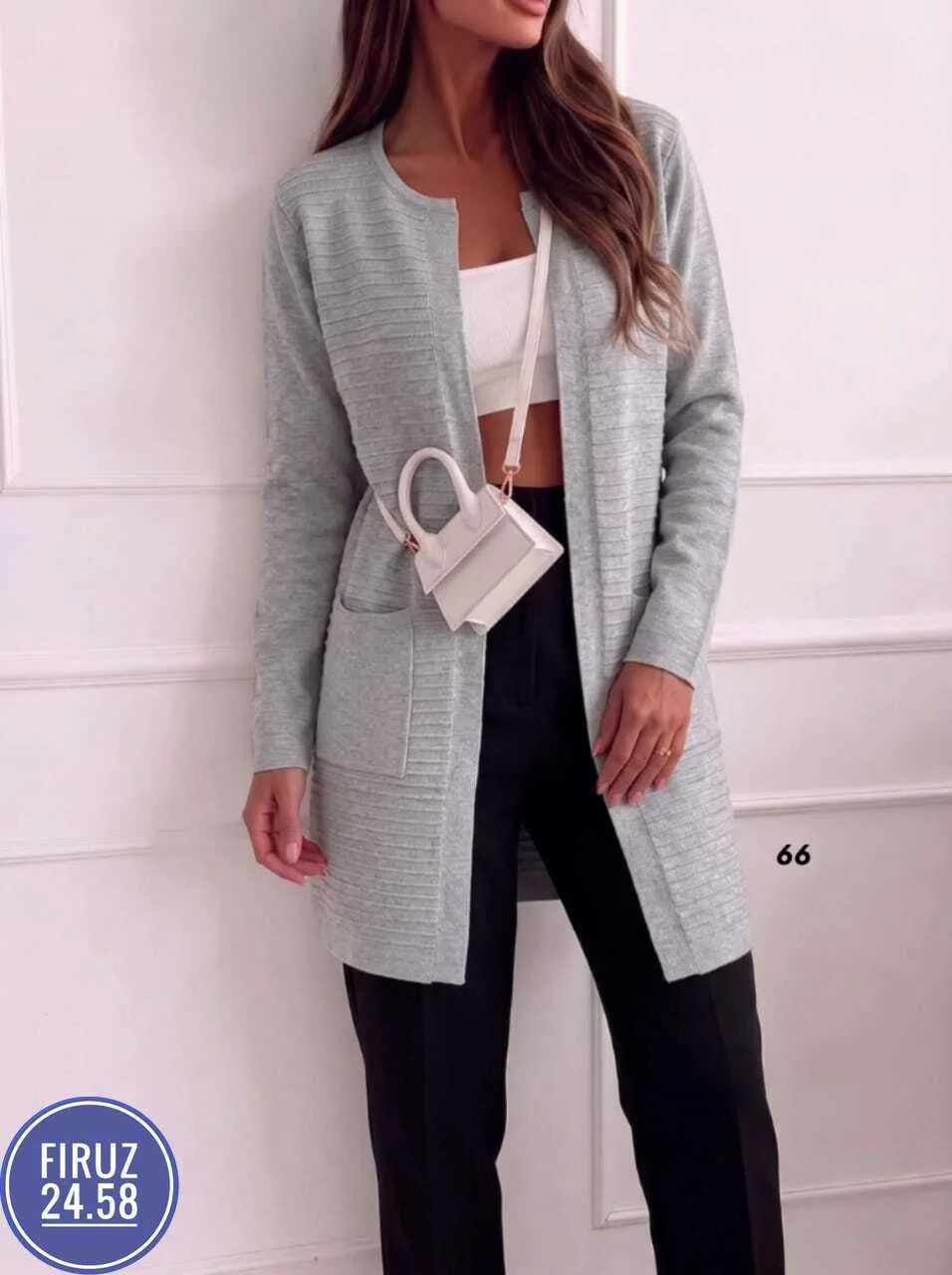Кардиган вязаный тёплый — фото 5