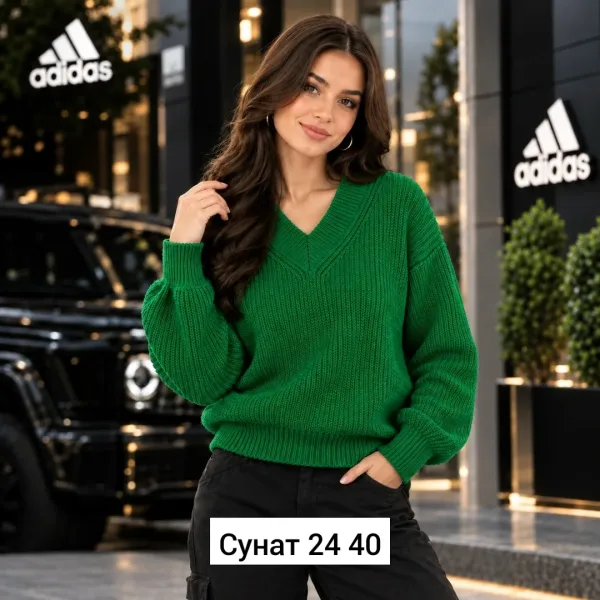 Однотонный джемпер из натурального кашемира — фото 1