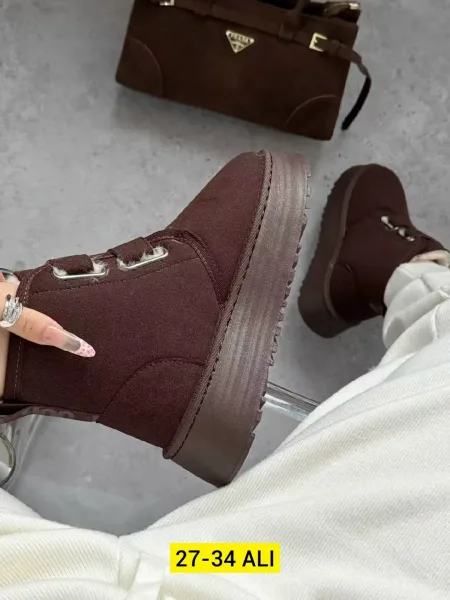 Зимние угги из натуральной замши — фото 1