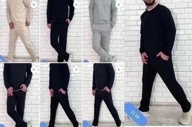 Костюм мужской из ткани трикотаж двухнитка