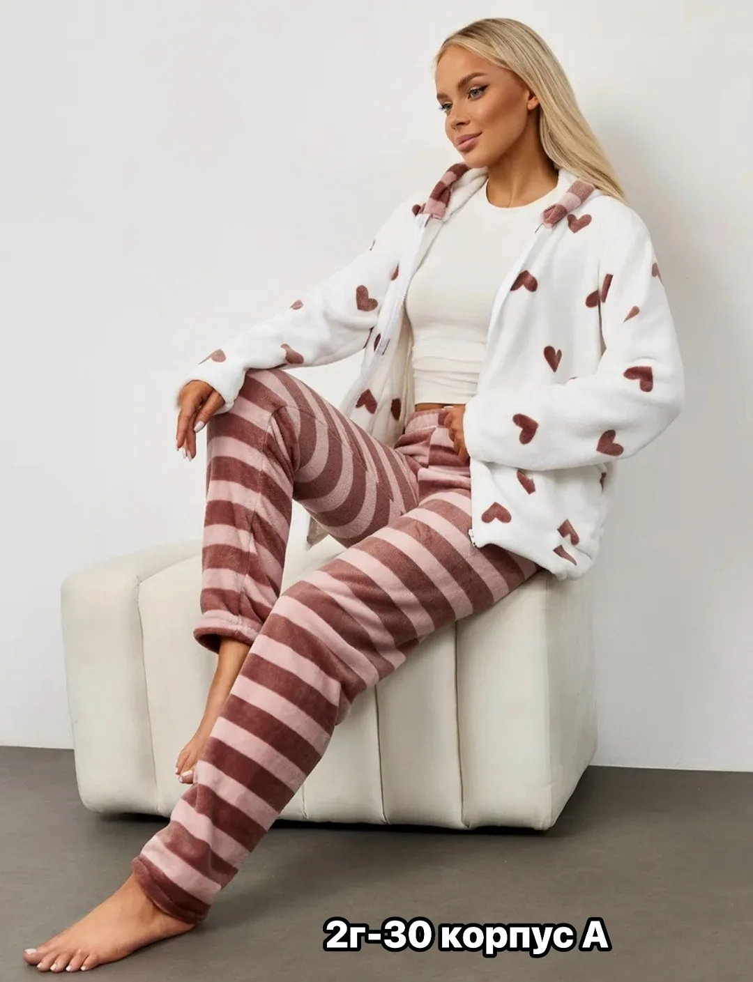 Пижама тёплая из велсоута — фото 8