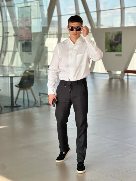 Loro Piana белая рубашка из натурального льна — фото 1
