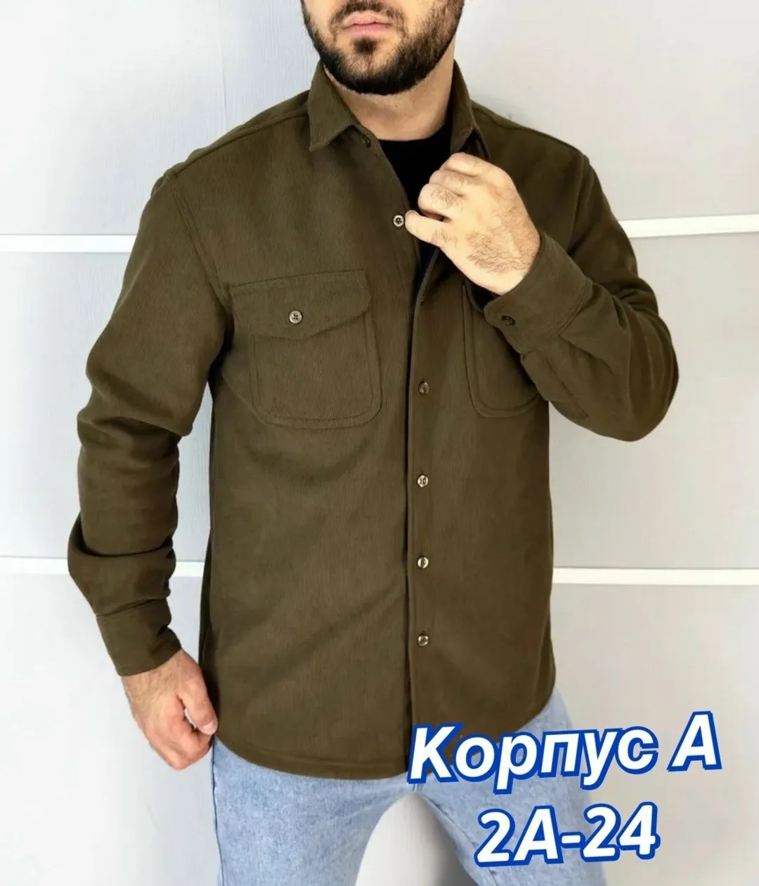 Рубашка для мужчин зимнего сезона с начесом, подходит по — фото 1