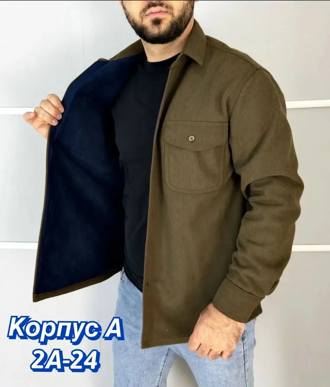 Рубашка для мужчин зимнего сезона с начесом, подходит по — фото 2
