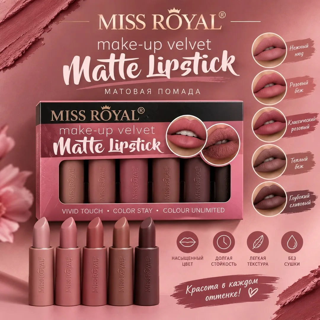 Matte Lipstick MISS RÔYAL Matte Lipstick — матовые помады