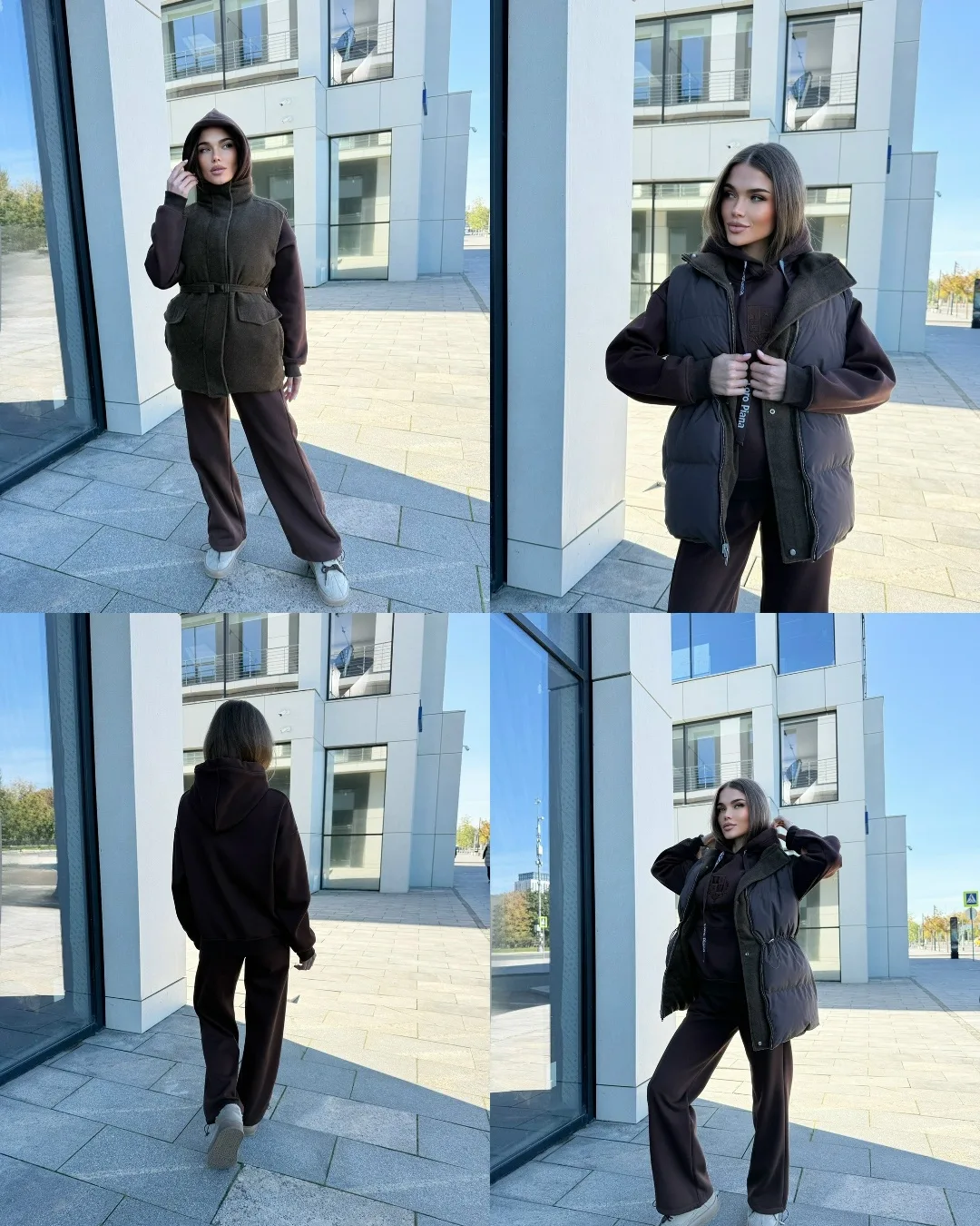 Костюм-тройка хлопок на флисе Чёрный — фото 5