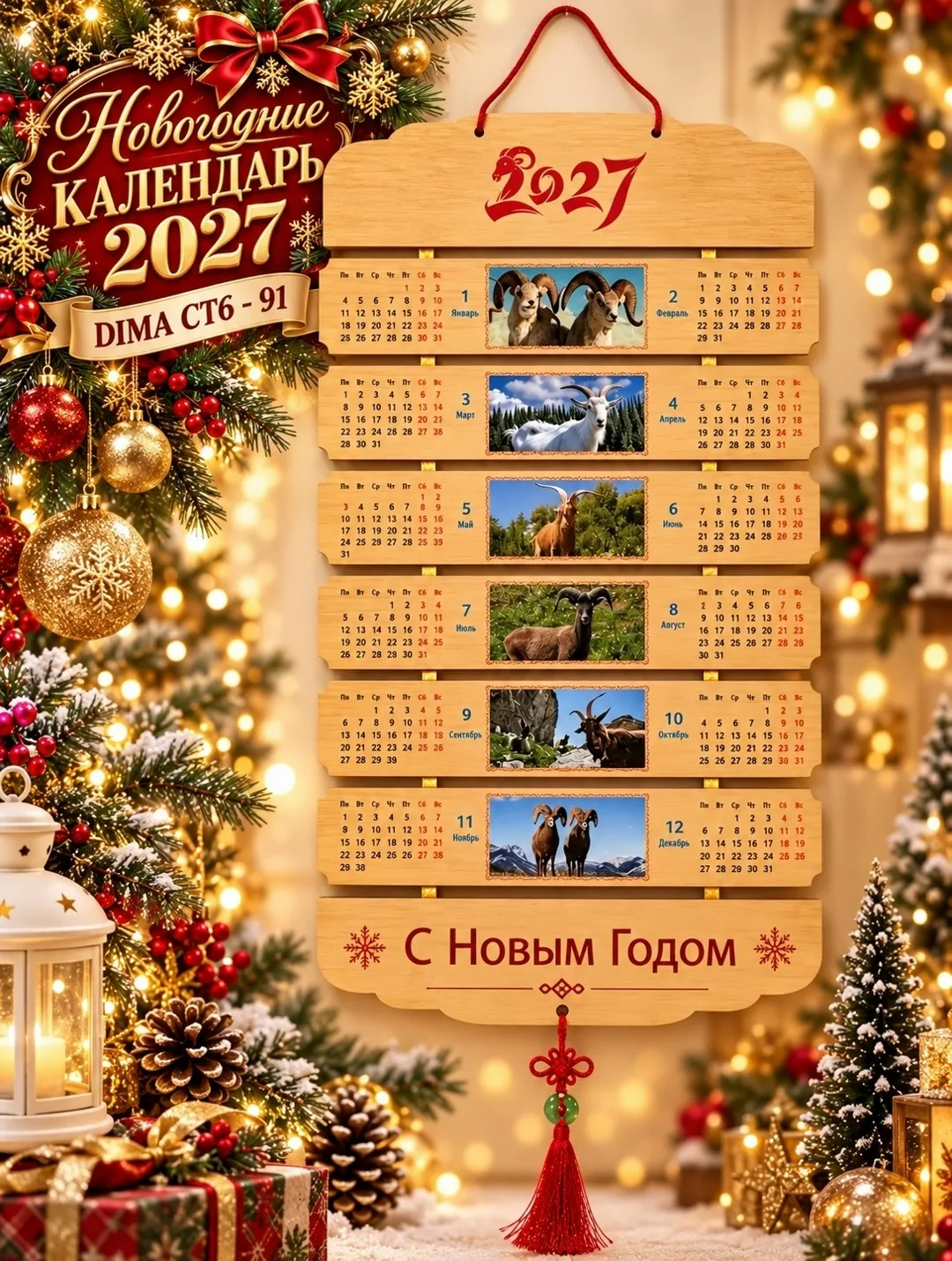 НОВОГОДНИЕ КАЛЕНДАРЬ 2027 — фото 3