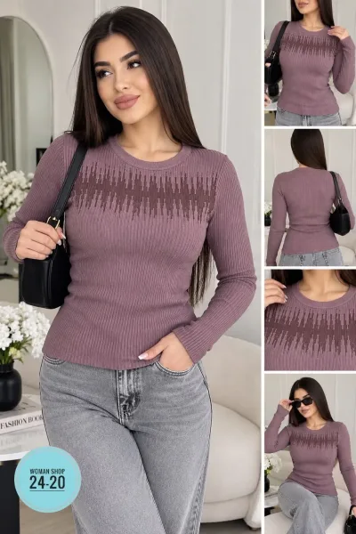 Женская кофта оверсайз из ткани лапша — фото 3