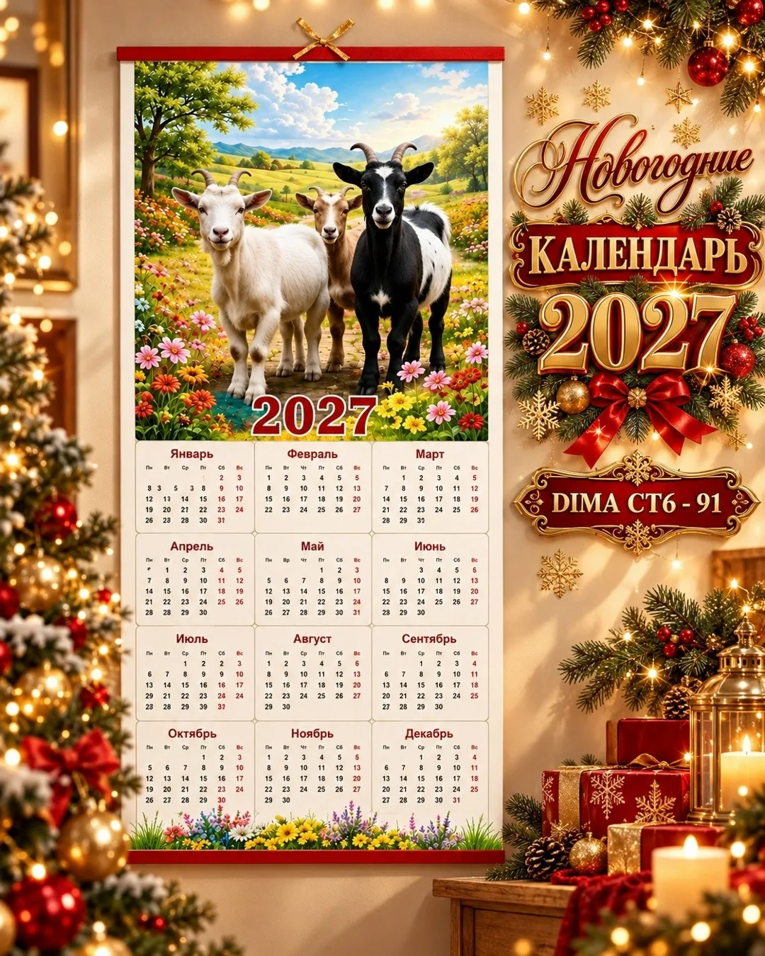 НОВОГОДНИЕ КАЛЕНДАРЬ 2027 — фото 3