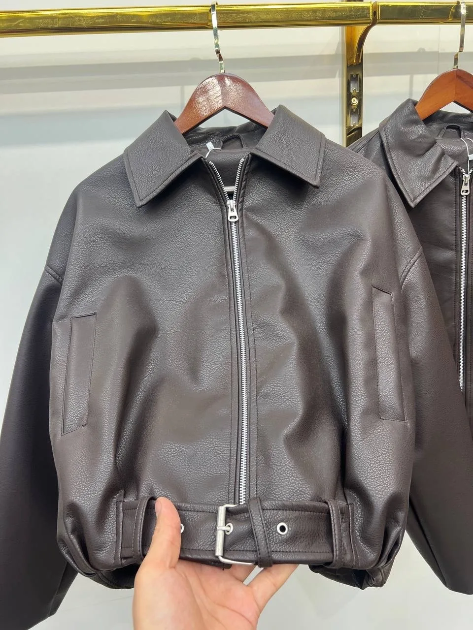 Сапоги Premium Drop: Шоколадная косуха Oversize, кожа — фото 12