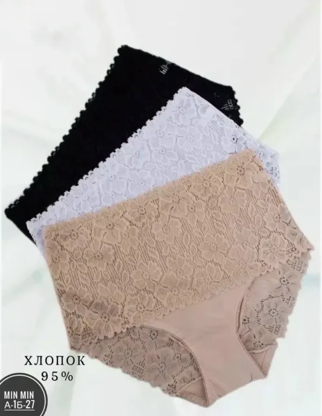 Трусы кружевные хлопок — фото 7
