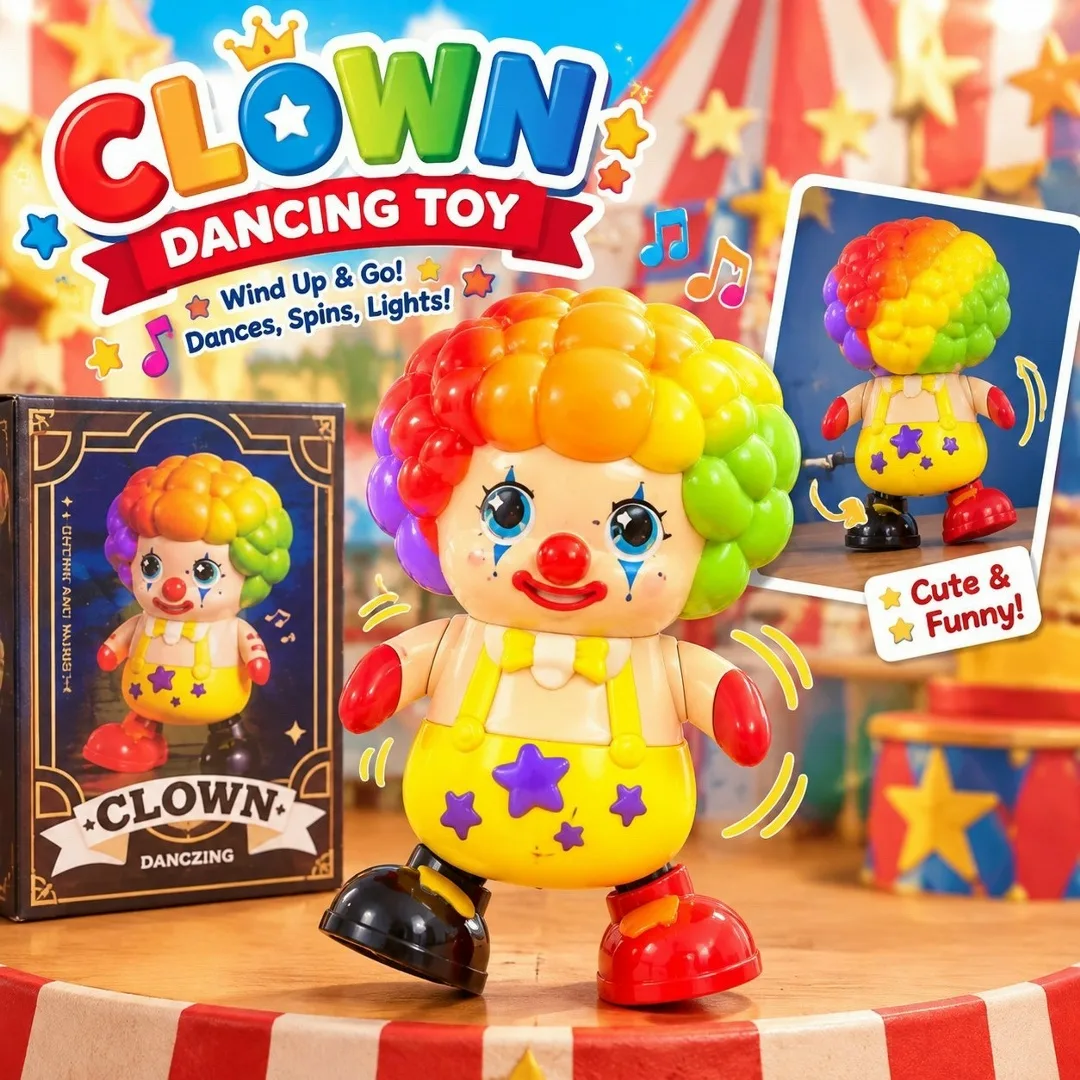 Игрушка танцующий клоун с светом и звуком — фото 1