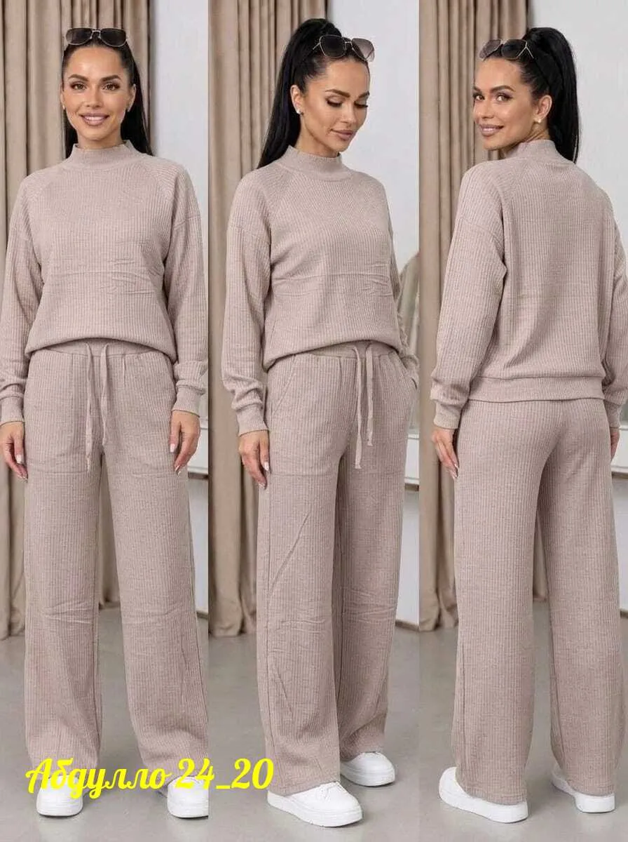 Костюм двойка тёплый вязаный кашемир тёплый вязаные кашемир — фото 6