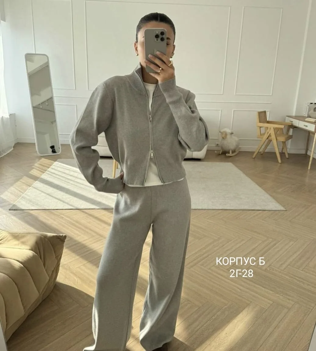 Костюм из мягкой вискозы с добавлением кашемира — тёплый — фото 3