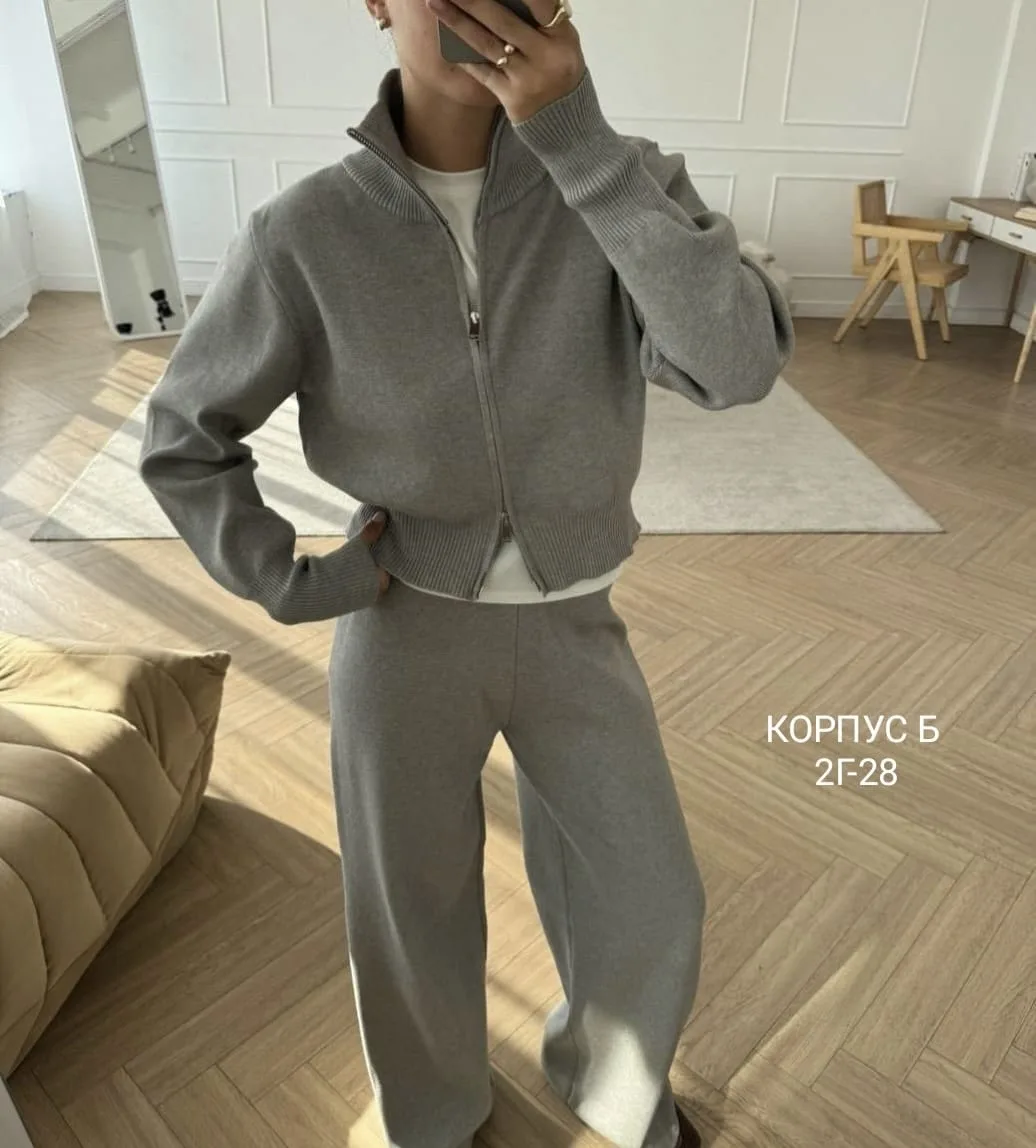 Костюм из мягкой вискозы с добавлением кашемира — тёплый — фото 12