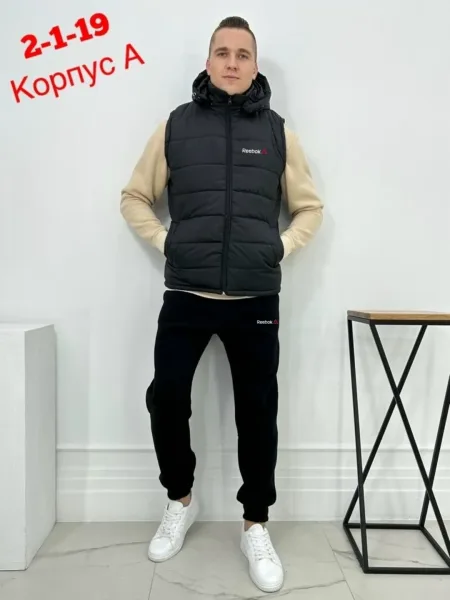 Спортивный костюм тройка из трикотажа с начёсом, подходит для повседневной — фото 5