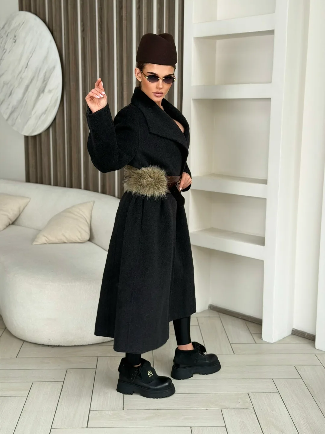 Пальто оверсайз Yves Saint Laurent из кашемира и шерсти кашемир, шерсть — фото 1