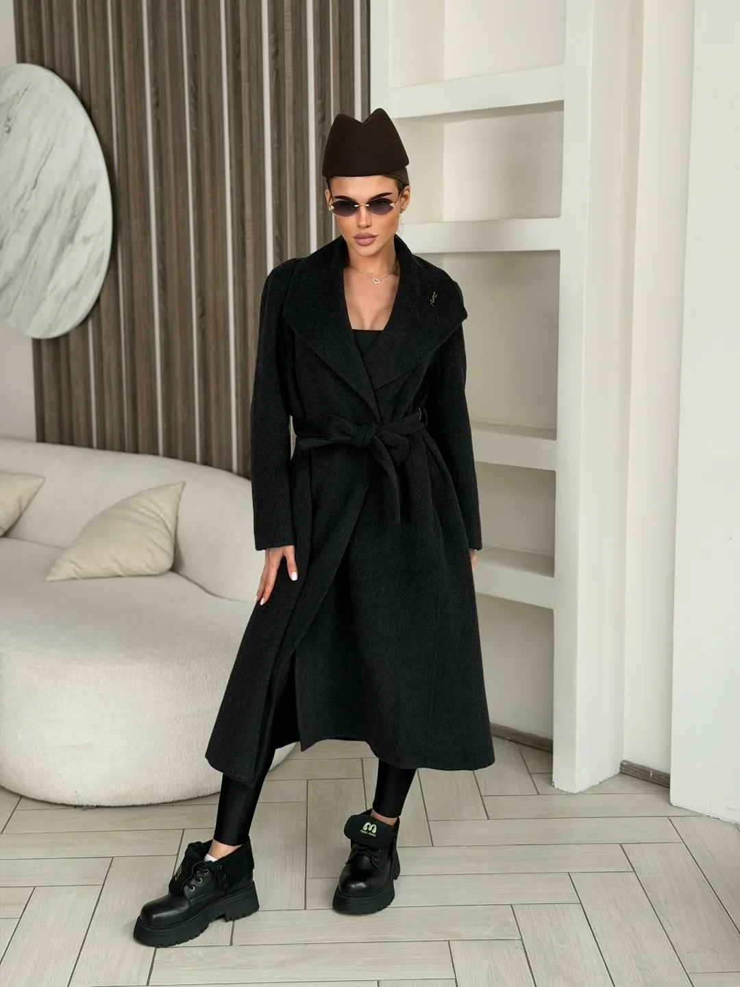 Пальто оверсайз Yves Saint Laurent из кашемира и шерсти кашемир, шерсть — фото 2