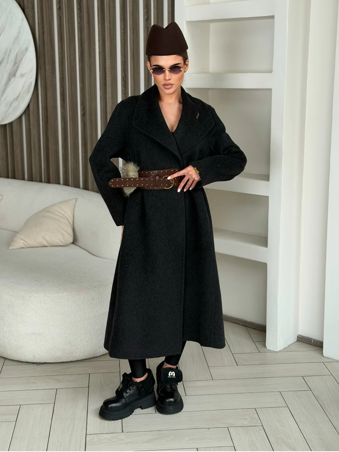 Пальто оверсайз Yves Saint Laurent из кашемира и шерсти кашемир, шерсть — фото 3