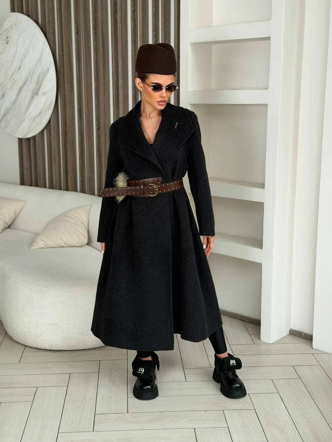 Пальто оверсайз Yves Saint Laurent из кашемира и шерсти кашемир, шерсть — фото 4