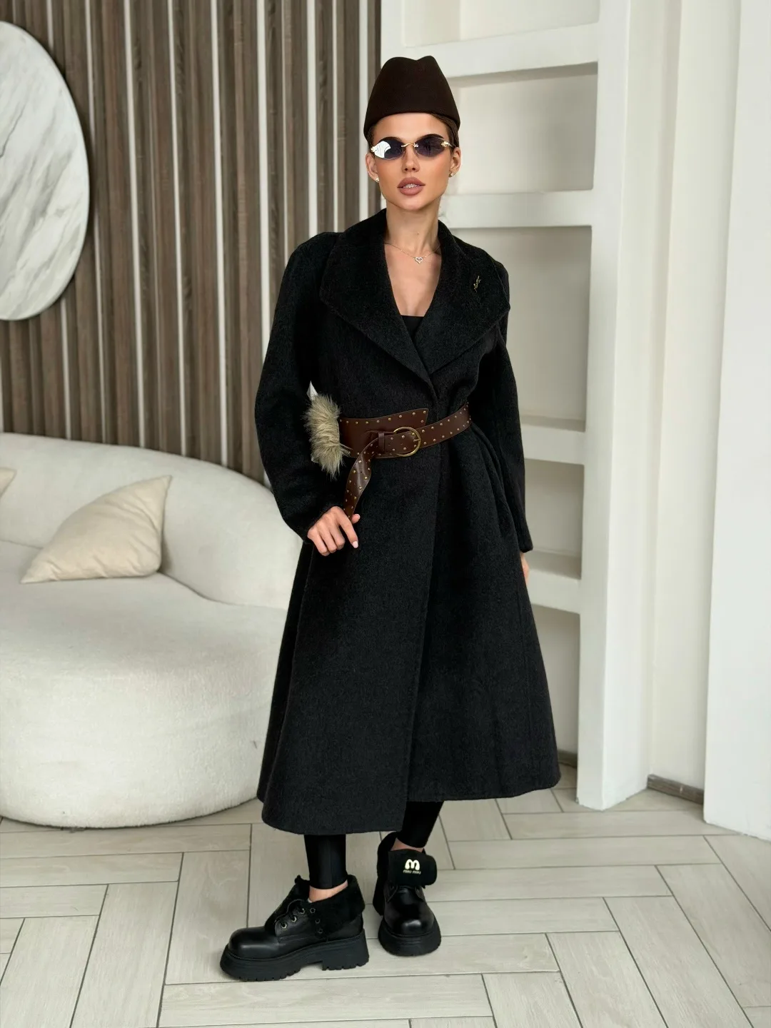 Пальто оверсайз Yves Saint Laurent из кашемира и шерсти кашемир, шерсть — фото 6