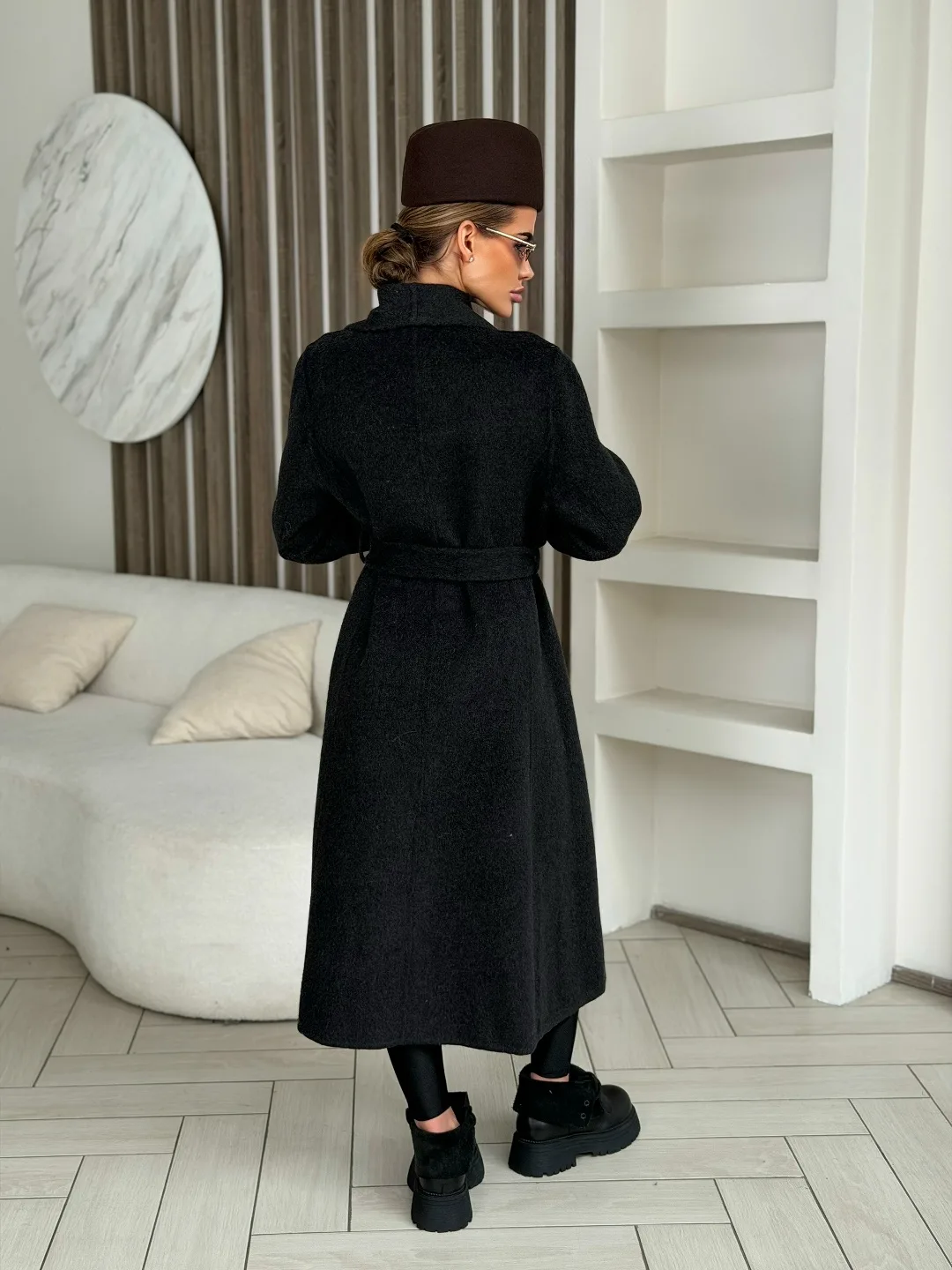 Пальто оверсайз Yves Saint Laurent из кашемира и шерсти кашемир, шерсть — фото 7