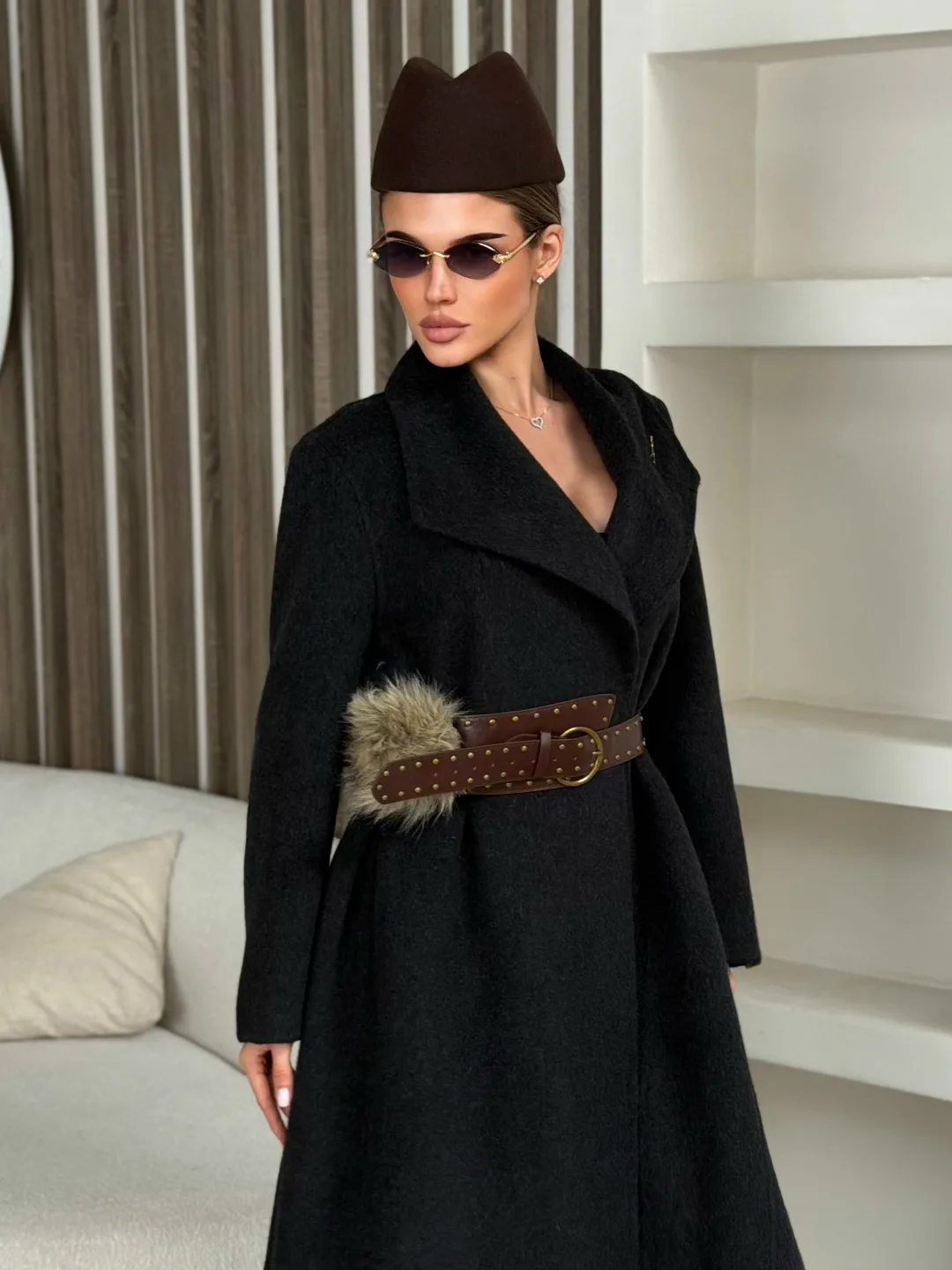 Пальто оверсайз Yves Saint Laurent из кашемира и шерсти кашемир, шерсть — фото 9