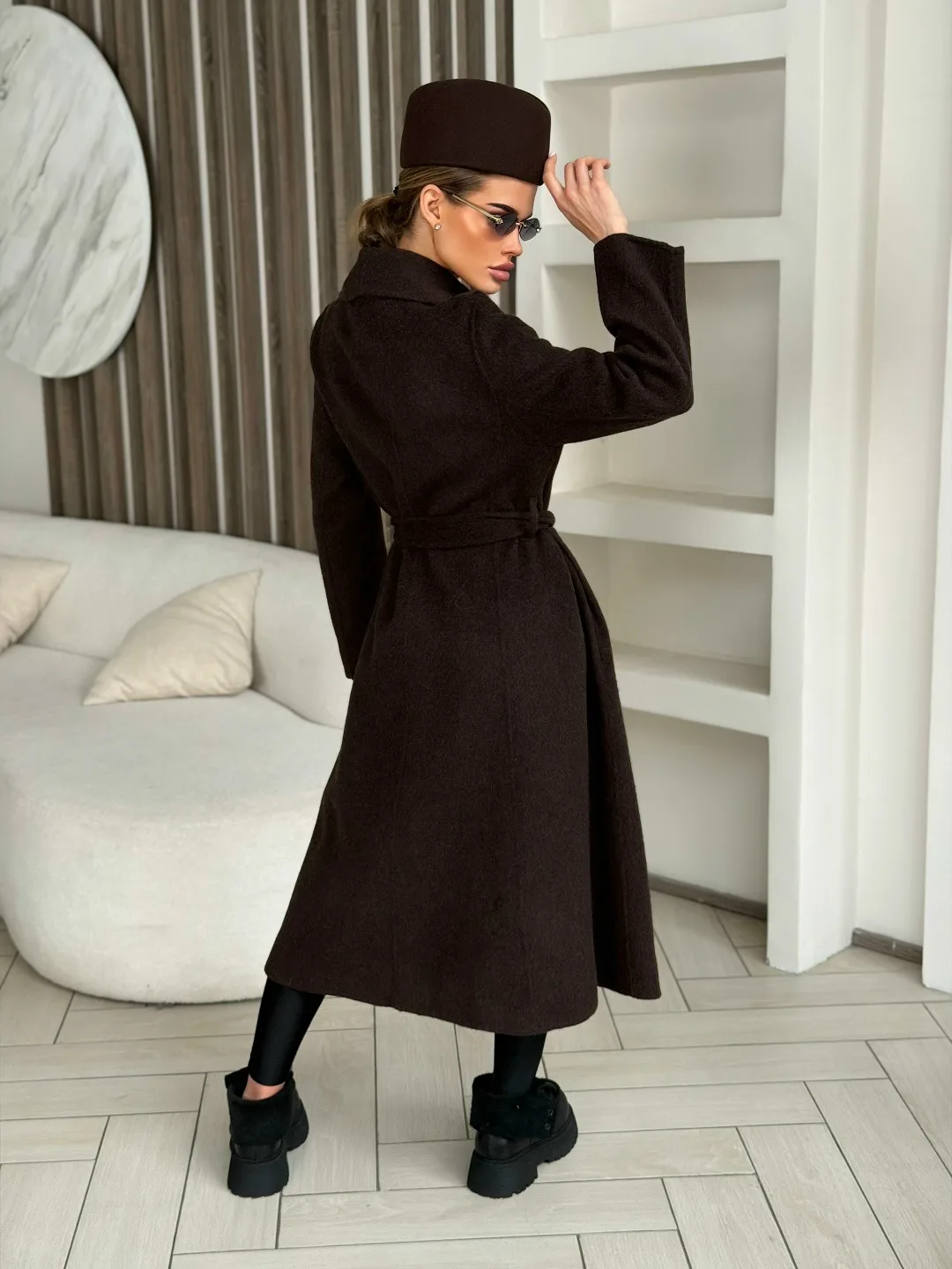 Пальто оверсайз Yves Saint Laurent из кашемира и шерсти — фото 3