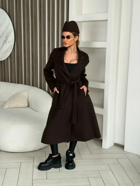 Пальто оверсайз Yves Saint Laurent из кашемира и шерсти — фото 1