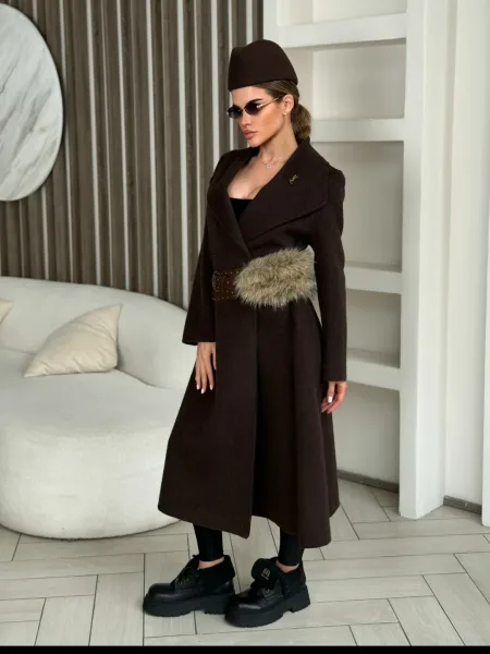 Пальто оверсайз Yves Saint Laurent из кашемира и шерсти — фото 10