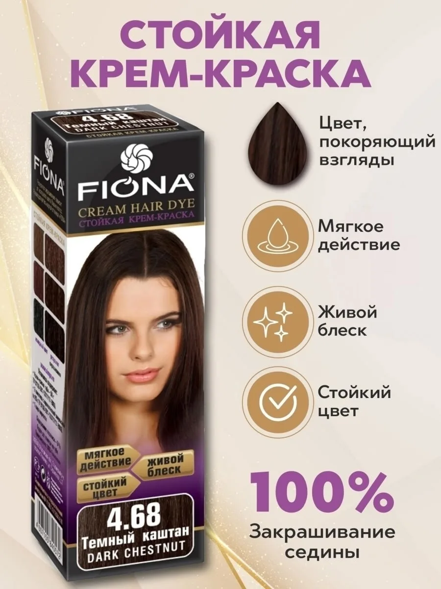 Стойкая крем краска для волос FIONA — фото 4