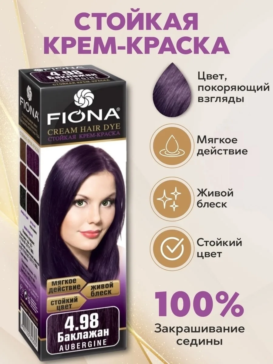 Стойкая крем краска для волос FIONA — фото 8