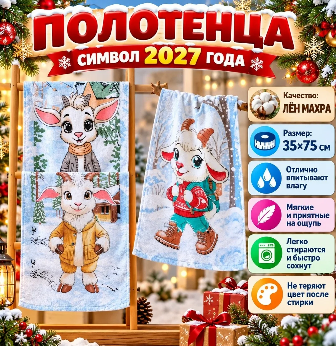 Полотенца лен махра