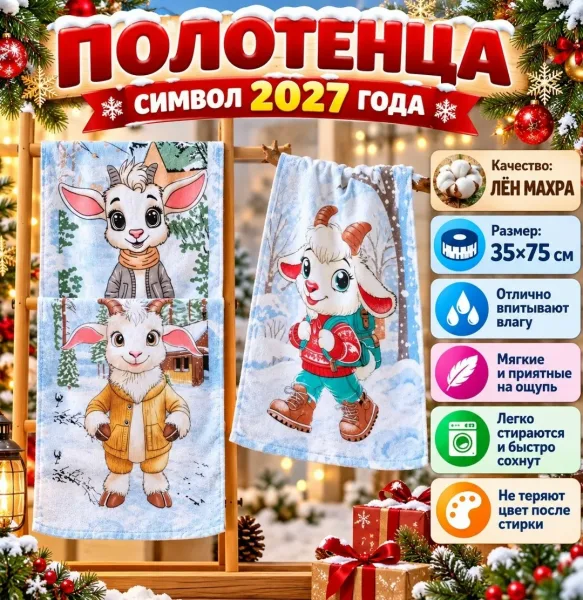 Полотенца лен махра