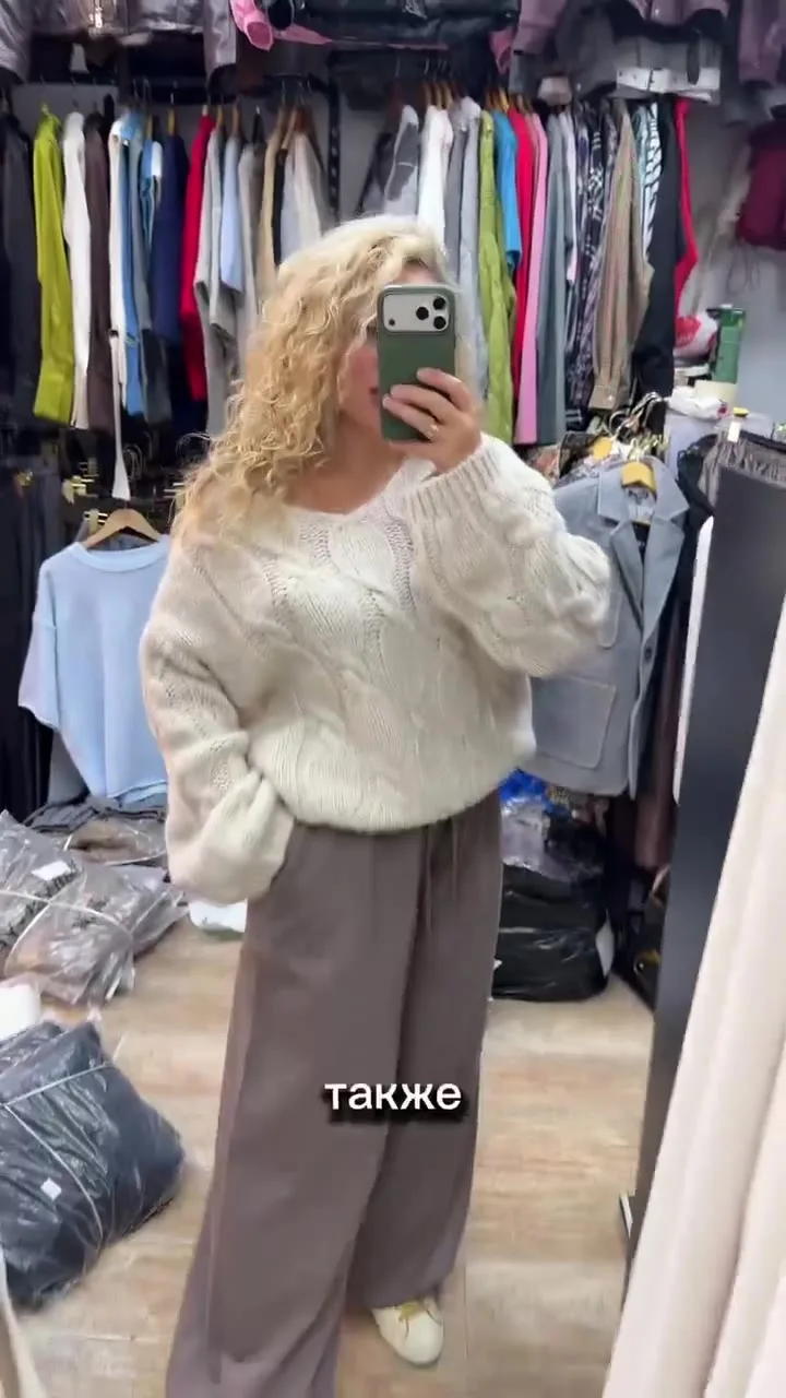 Свитер косичка Made in Turkey - 2800 — видео