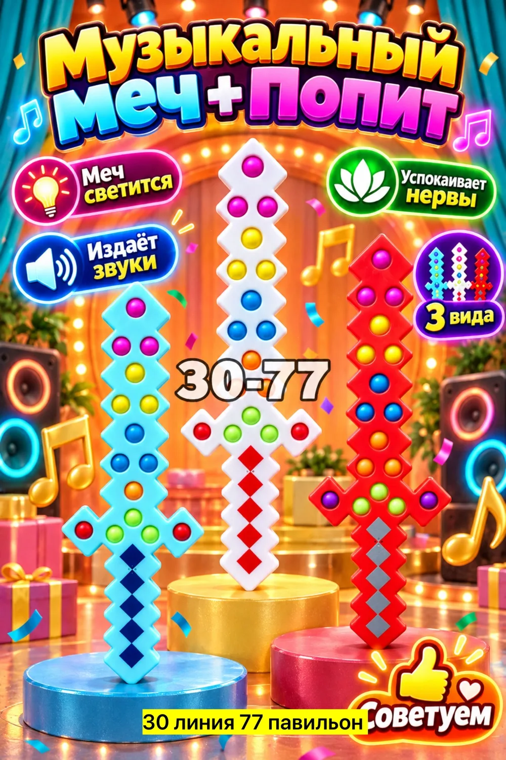 Игрушка-меч из пластика с подсветкой и звуковыми эффектами — фото 6