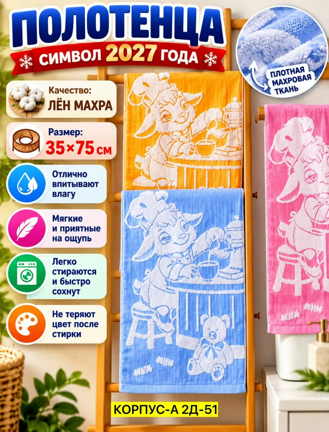 Мягкое полотенце из хлопка — фото 2