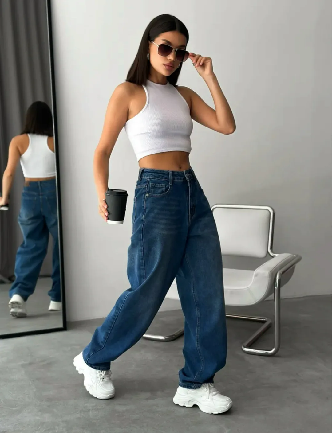 Джинсы стрейч Хлопок/Стрейч тянутся — фото 5
