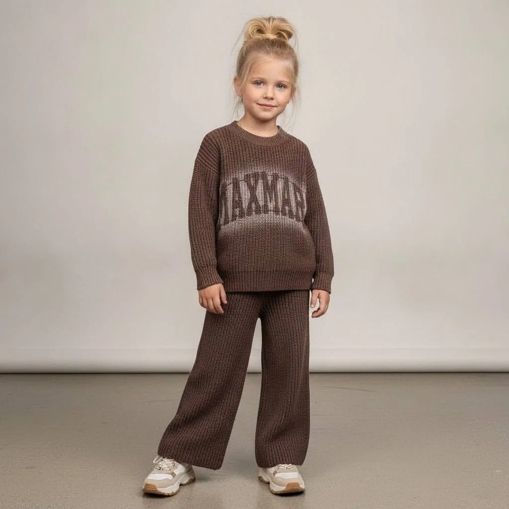 Крутой образ от Baby Club Тройка Вязаный костюм и безрукавка — фото 8