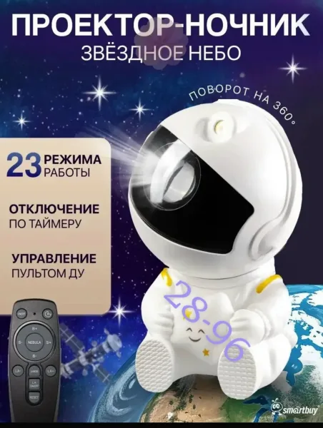 Cветодиодный светильник ночник космонавт — фото 3