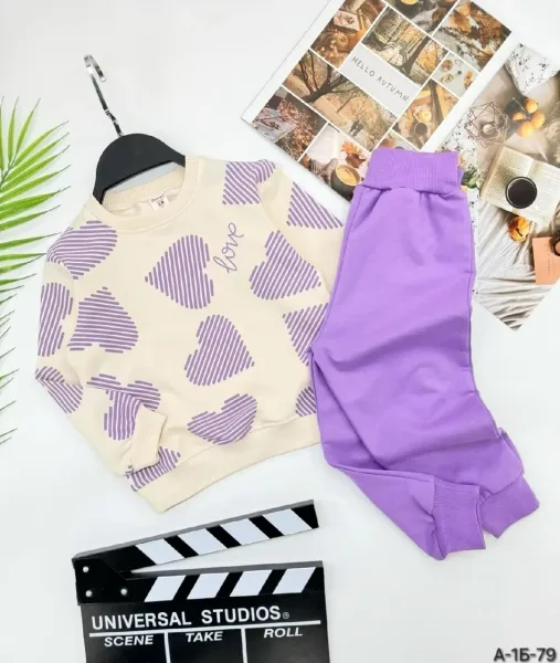 Костюм для девочки из ткани 97 хлопок — фото 3