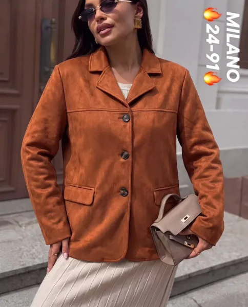 Свободная посадка Oversize, замша — фото 1