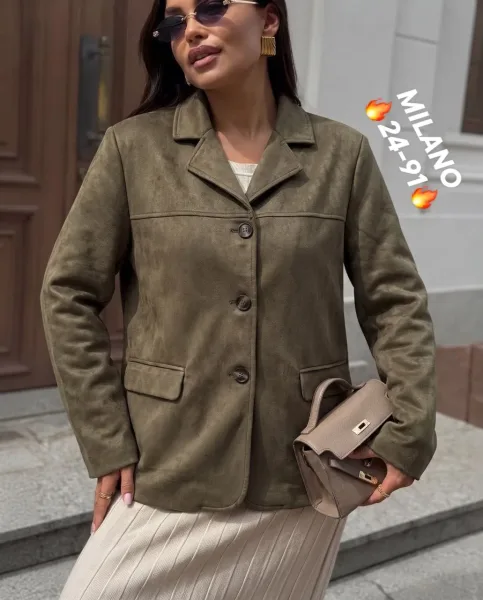 Свободная посадка Oversize, замша — фото 4
