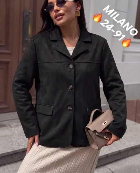 Свободная посадка Oversize, замша — фото 6