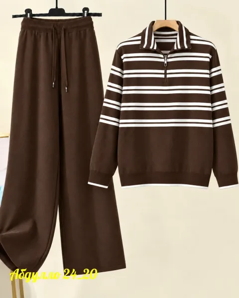 Костюм двойка из вязаного кашемира — фото 14