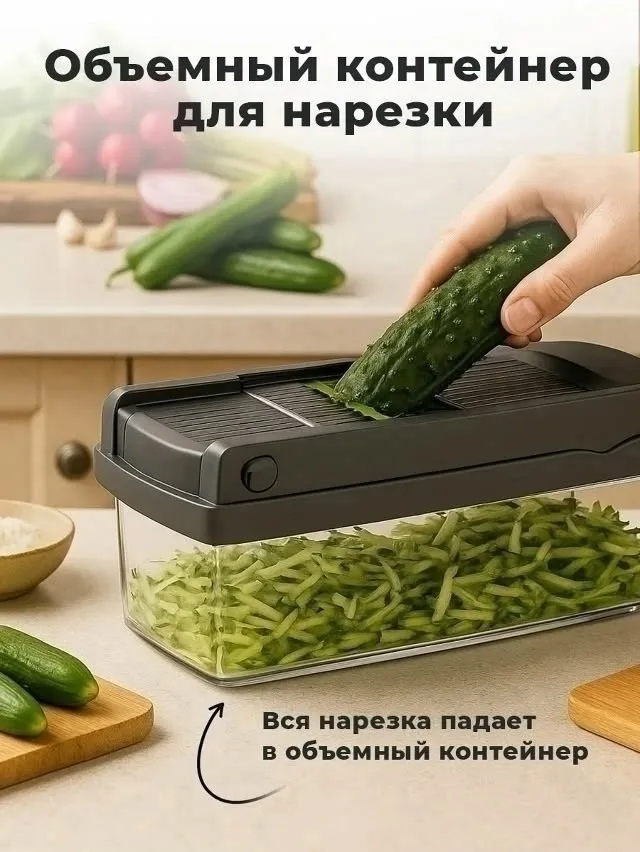 Игрушка Овощерезка ручная, слаймер, терка для овощей, лён — фото 5