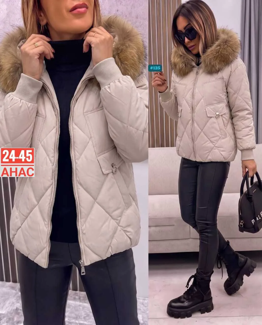 Утеплённая куртка из фабричного материала с наполнителем холофайбер — фото 2