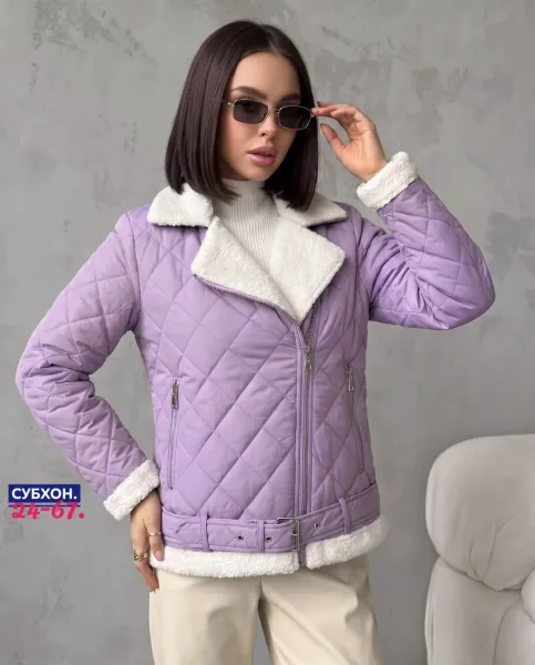 Пальто с воротником из барашка — фото 2